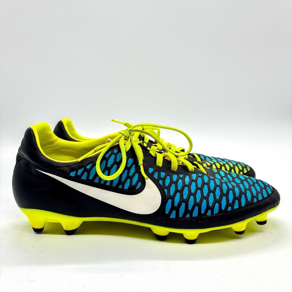 Nike Magista Onda FG Men's Size 10.5 Soccer Cleats Black Volt Blue 651543-014